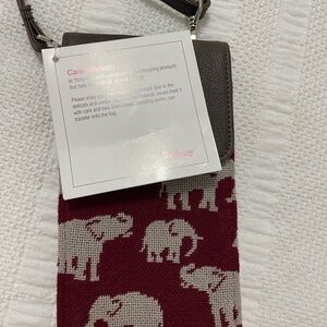 NWT Thirty-one 31 Crossbody Phone Wallet Combo Elephant pattern